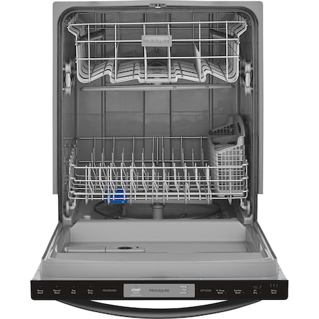 Frigidaire 20-in Compact Dishwasher with Orbit Clean Wash Arm and 54 dBA Noise Level in Black Stainless Steel FFID2426TD